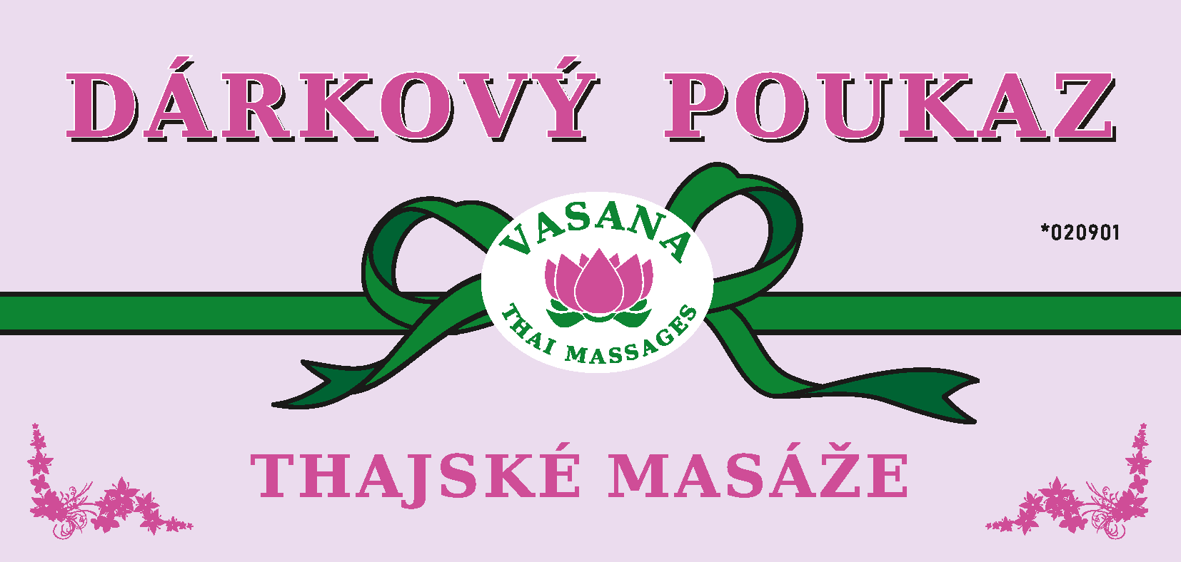 Vasana, Thajské masáže Plzeň, Dárkový poukaz